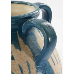 Mica Decorations Caldo Vaas - L28 x B28 x H36 cm - Donkerblauw