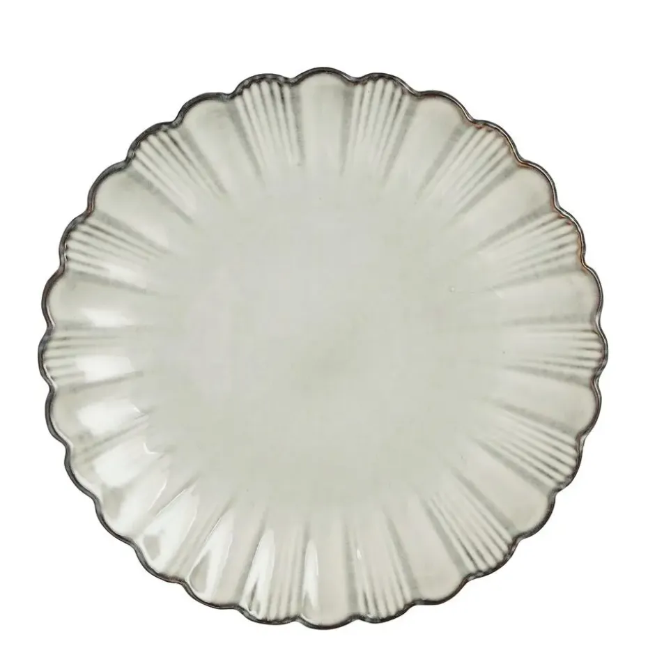Mica Decorations Corfu Dinerbord - H2,5 x Ø26,5 cm - Keramiek - Grijs