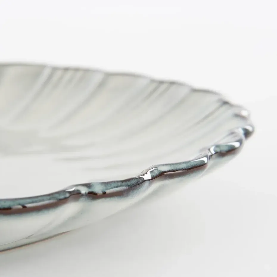 Mica Decorations Corfu Dinerbord - H2,5 x Ø26,5 cm - Keramiek - Grijs