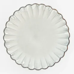 Mica Decorations Corfu Dinerbord - H2,5 x Ø26,5 cm - Keramiek - Grijs