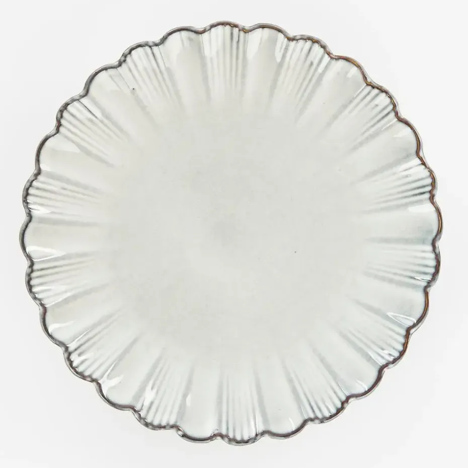 Mica Decorations Corfu Dinerbord - H2,5 x Ø26,5 cm - Keramiek - Grijs