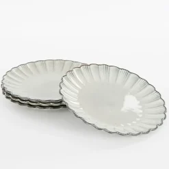 Mica Decorations Corfu Dinerbord - H2,5 x Ø26,5 cm - Keramiek - Grijs