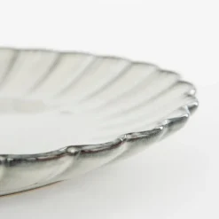 Mica Decorations Corfu Ontbijtbord - H2,5 x Ø21 cm - Keramiek - Grijs