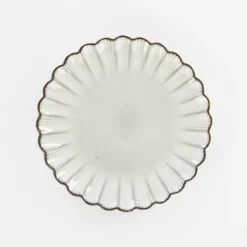 Mica Decorations Corfu Ontbijtbord - H2,5 x Ø21 cm - Keramiek - Grijs