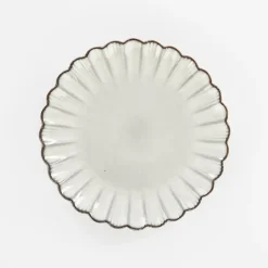 Mica Decorations Corfu Ontbijtbord - H2,5 x Ø21 cm - Keramiek - Grijs