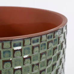 Mica Decorations Daan Bloempot - H20,5 x Ø21,5 cm - Groen