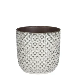 Mica Decorations Daan Bloempot - H17,5 x Ø19 cm - Wit
