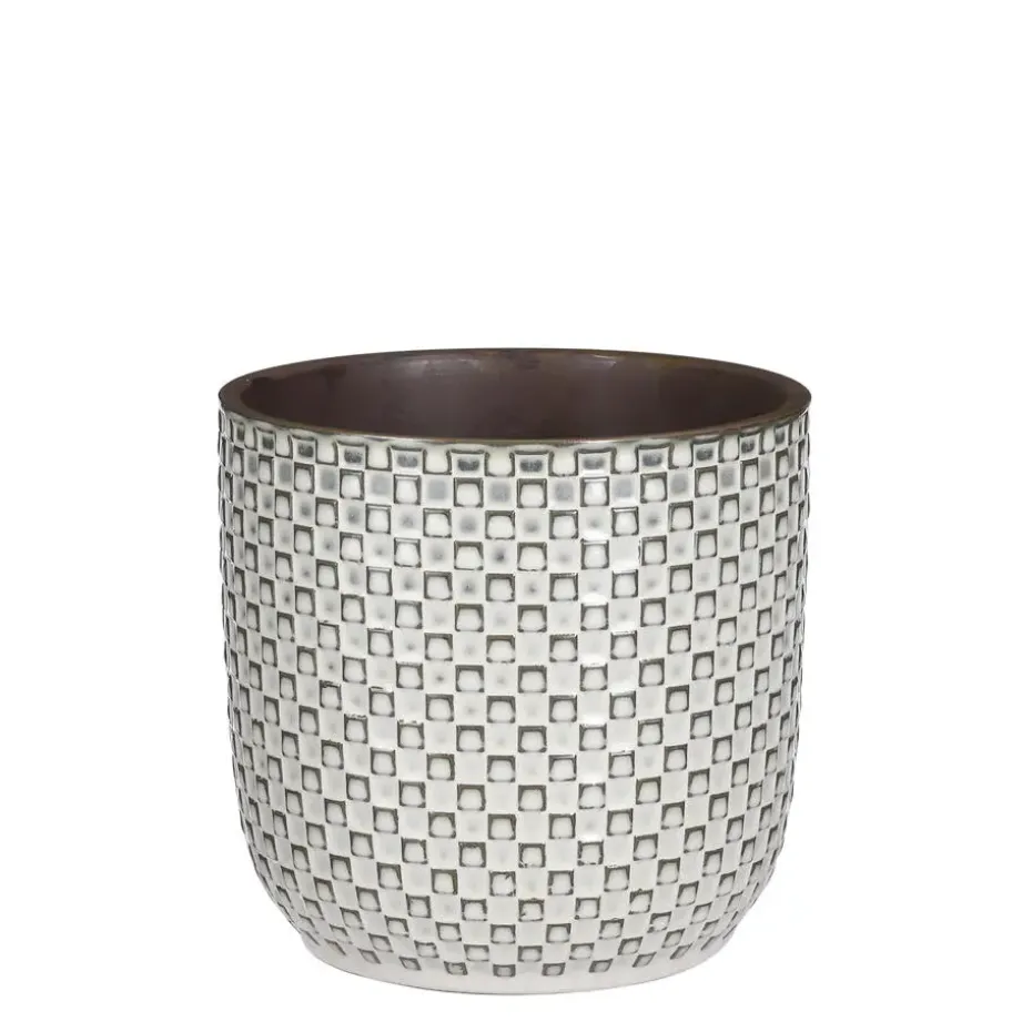 Mica Decorations Daan Bloempot - H17,5 x Ø19 cm - Wit