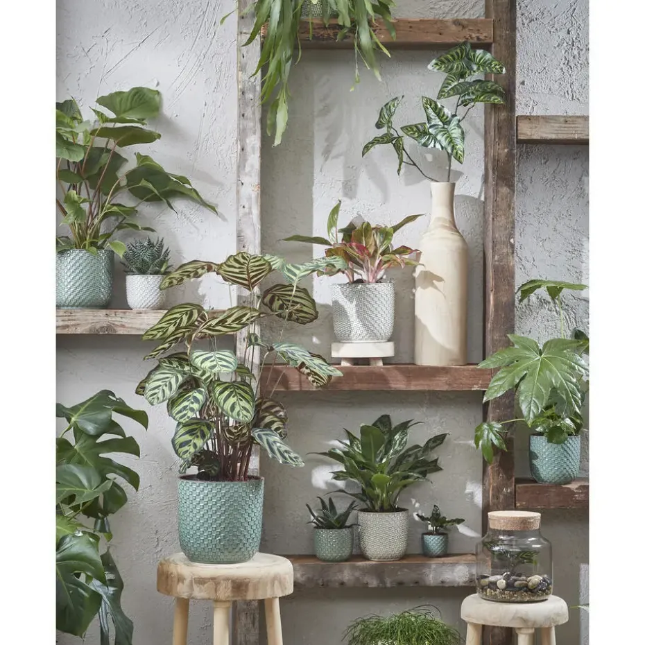 Mica Decorations Daan Bloempot - H17,5 x Ø19 cm - Wit