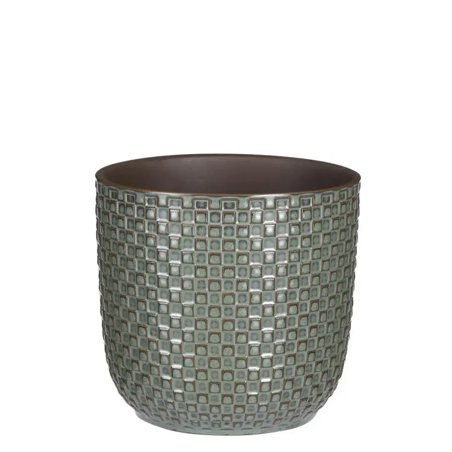 Mica Decorations Daan Bloempot - H17,5 x Ø19 cm - Groen