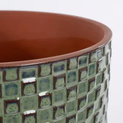 Mica Decorations Daan Bloempot - H17,5 x Ø19 cm - Groen