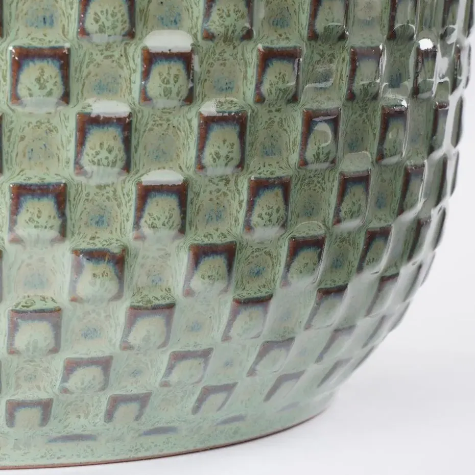 Mica Decorations Daan Bloempot - H17,5 x Ø19 cm - Groen