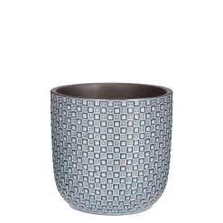 Mica Decorations Daan Bloempot - H17,5 x Ø19 cm - Blauw