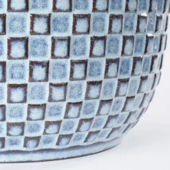 Mica Decorations Daan Bloempot - H17,5 x Ø19 cm - Blauw