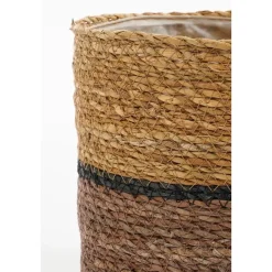 Mica Decorations Damian Plantenmand - Set van 2 - Ø20 cm - Zeegras