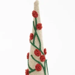 Mica Decorations Decoratie Kerstboom - H55 x Ø12 cm - Mangohout - Rood