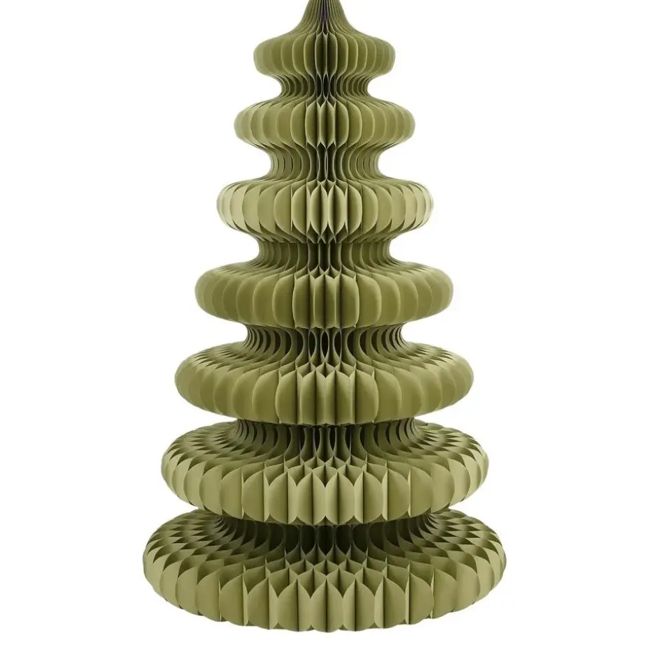 Mica Decorations Decoratie Kerstboom - H212 x Ø148 cm - Papier - Groen