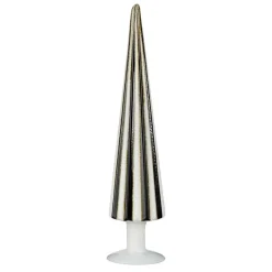 Mica Decorations Decoratie Kerstboom - H40 x Ø9 cm - Glas - Wit, Zwart