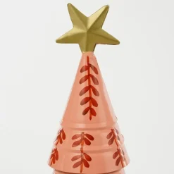 Mica Decorations Decoratie Kerstboom - H40 x Ø13 cm - IJzer - Roze