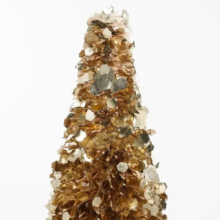Mica Decorations Decoratie Kerstboom - H60 x Ø19 cm - Champagne