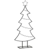 Mica Decorations Decoratie Kerstboom - L50 x B15 x H105 cm - IJzer - Zwart