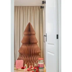Mica Decorations Decoratie Kerstboom - H152 x Ø104 cm - Papier - Bruin