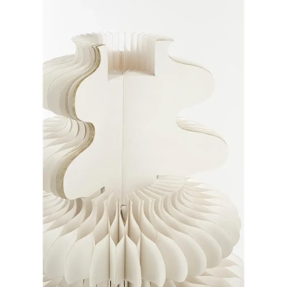 Mica Decorations Decoratie Kerstboom - H153 x Ø104 cm - Papier - Wit