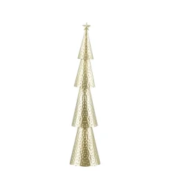 Mica Decorations Decoratie Kerstboom - L15 x B8 x H68 cm - IJzer - Goud