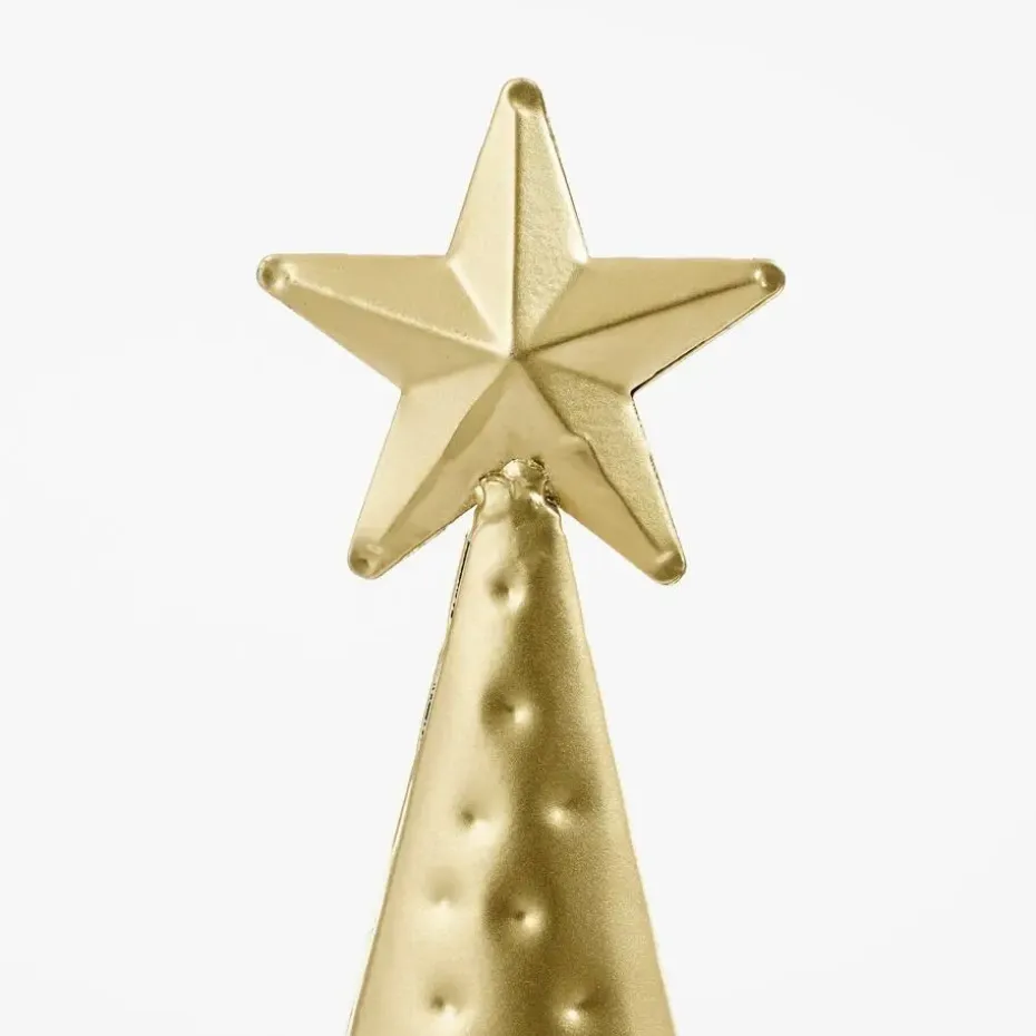 Mica Decorations Decoratie Kerstboom - L15 x B8 x H68 cm - IJzer - Goud