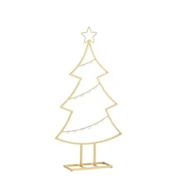 Mica Decorations Decoratie Kerstboom - L40 x B12 x H79 cm - IJzer - Goud