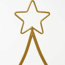 Mica Decorations Decoratie Kerstboom - L40 x B12 x H79 cm - IJzer - Goud