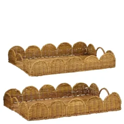 Mica Decorations Eleta Dienblad - Set van 2 - L50 x B35 x H8 cm