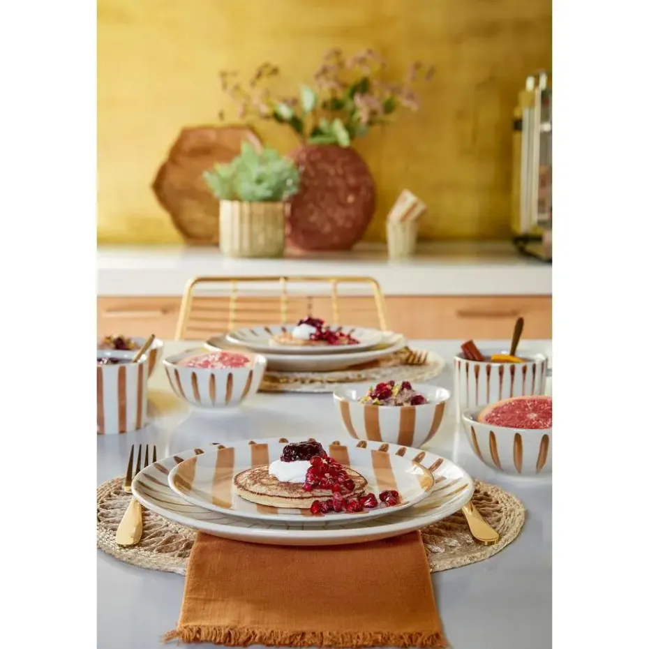 Mica Decorations Elsie Ontbijtbord - Assorti - Steengoed - Bruin