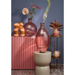 Mica Decorations Firenza Fles Vaas - H42 x Ø34 cm - Lichtroze