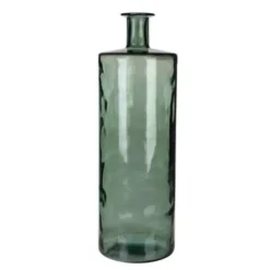 Mica Decorations Guan Glazen Fles - H75 x Ø25 cm - Groen