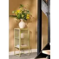 Mica Decorations Gyge Vaas - L26 x B22 x H31 cm - Metaal - Off-white