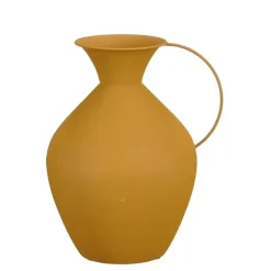 Mica Decorations Gyge Vaas - L30 x B24 x H37 cm - Metaal - Geel