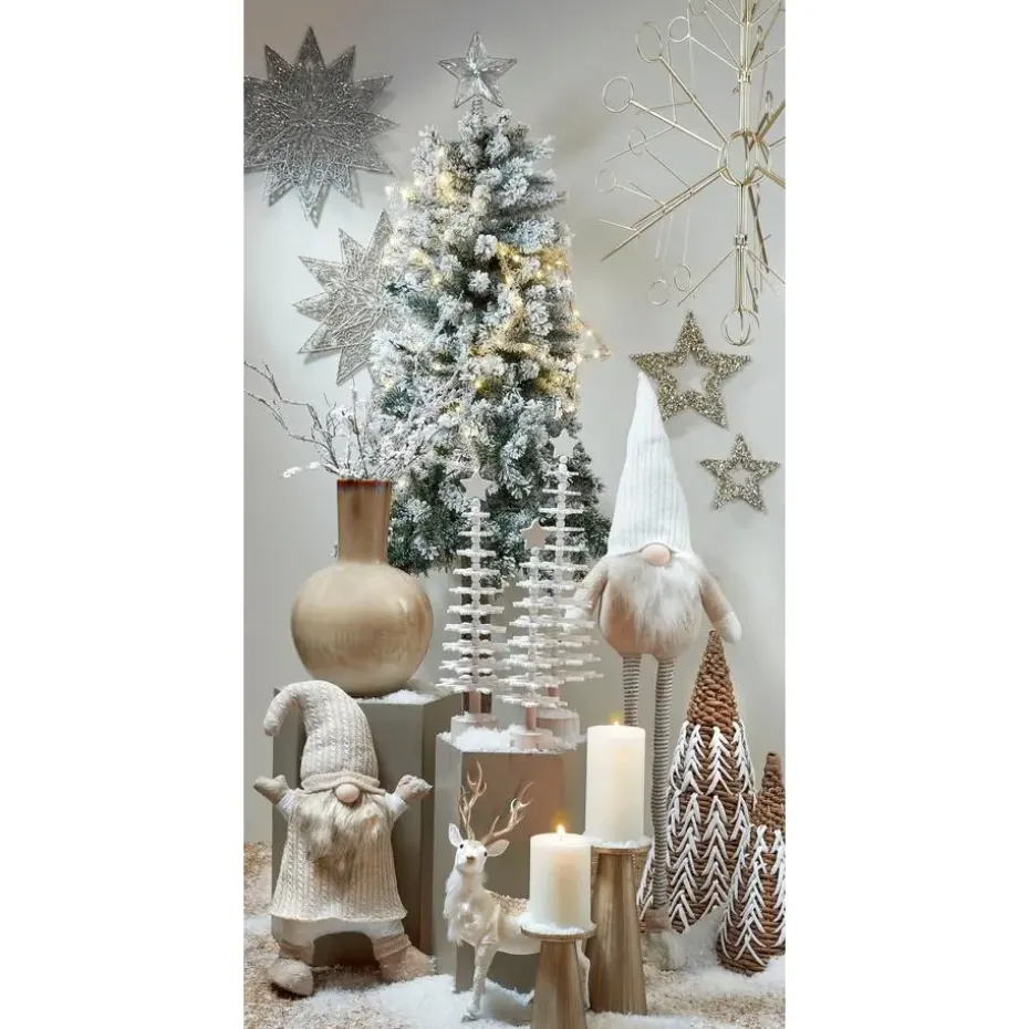 Mica Decorations Holm Vaas - H42 x Ø27,5 cm - Keramiek - Crème