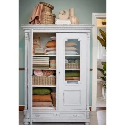 Mica Decorations Holm Vaas - H42 x Ø27,5 cm - Keramiek - Crème