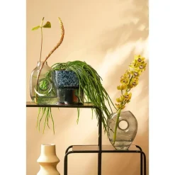 Mica Decorations Jay Vaas - L18,5 x B10,5 x H25 cm - Glas - Lichtgrijs