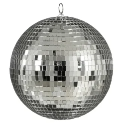 Mica Decorations Kerst Discobal - Ø25 cm - Zilver