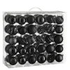Mica Decorations Kerstballen Set - 60 Stuks - Zwart