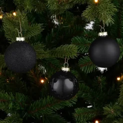 Mica Decorations Kerstballen Set - 26 Stuks - Ø7 cm - Glas - Zwart