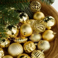 Mica Decorations Kerstballen Set - 60 Stuks - Goud