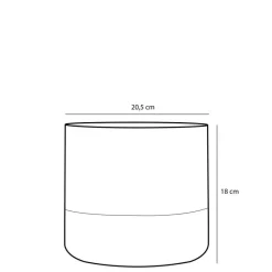 Mica Decorations Lago Bloempot - H18 x Ø20,5 cm - Wit