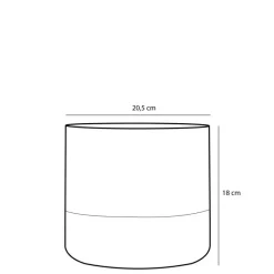 Mica Decorations Lago Bloempot - H18 x Ø20,5 cm - Wit