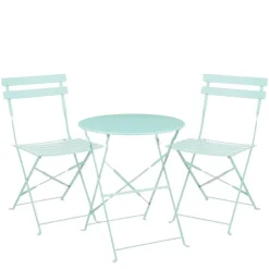 Mica Decorations Laurence Bistro Set - Set of 3 - Metaal - Lichtgroen