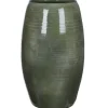 Mica Decorations Lester Vaas - H50 x Ø30 cm - Terracotta - Groen