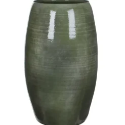 Mica Decorations Lester Vaas - H50 x Ø30 cm - Terracotta - Groen