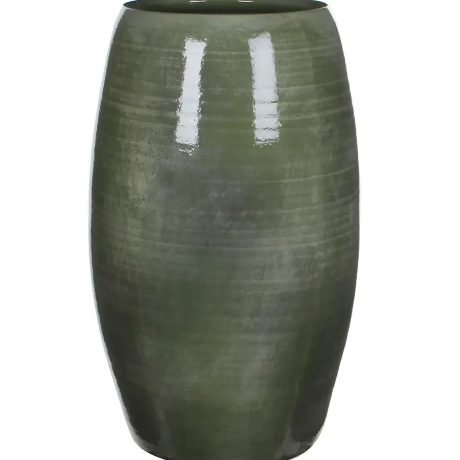 Mica Decorations Lester Vaas - H50 x Ø30 cm - Terracotta - Groen